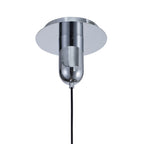 M6197 Jarras Pendant 20cm Round 1 Light Chrome/Ash Grey Glass