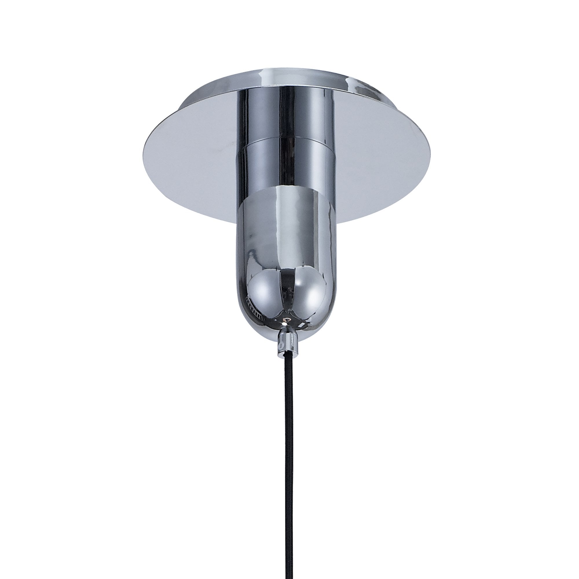 M6197 Jarras Pendant 20cm Round 1 Light Chrome/Ash Grey Glass