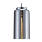 M6197 Jarras Pendant 20cm Round 1 Light Chrome/Ash Grey Glass