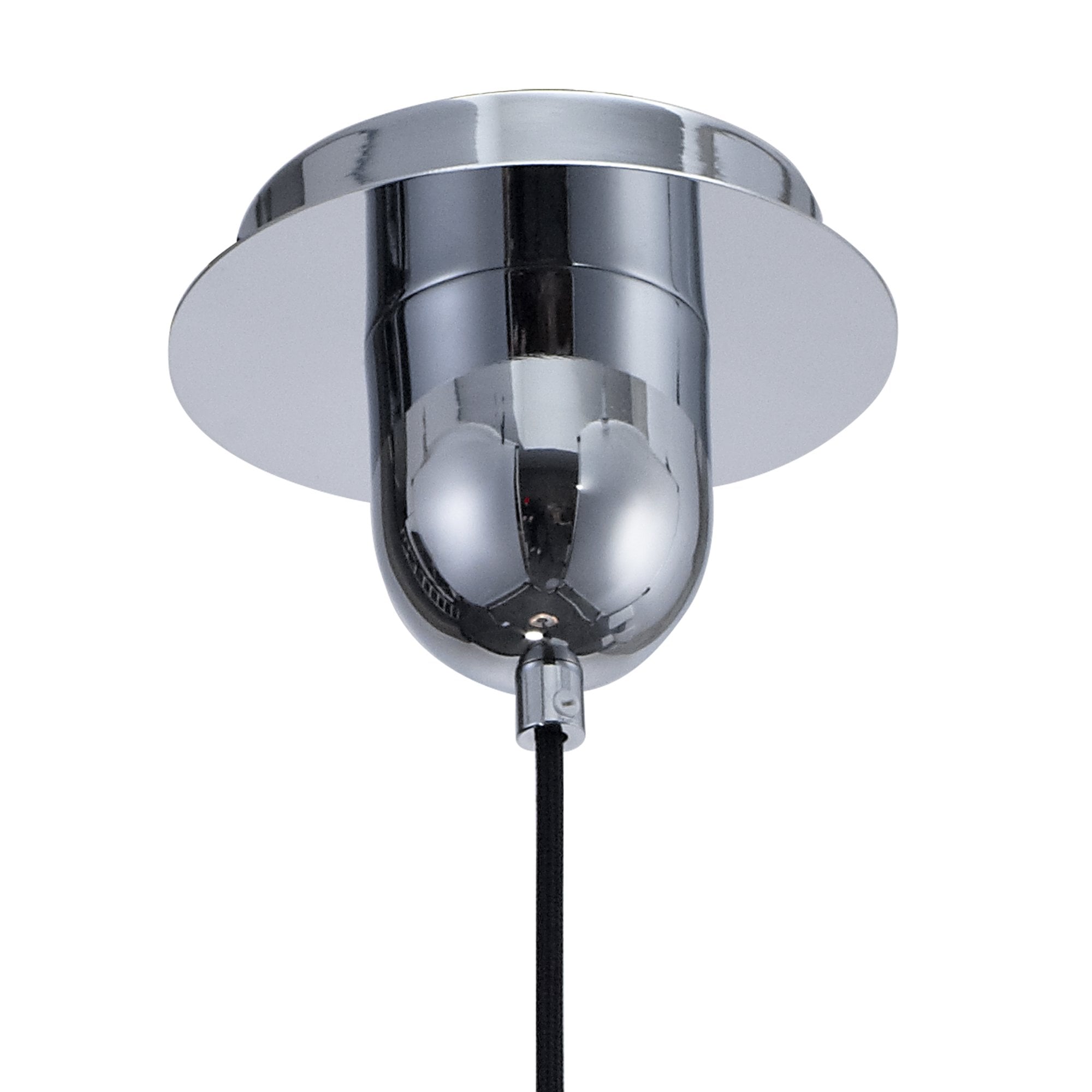 M6200 Jarras Pendant 20cm Round 1 Light Chrome/Ash Grey Glass