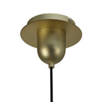 M6201 Jarras Pendant 20cm Round 1 Light Matt Gold/Cognac Glass