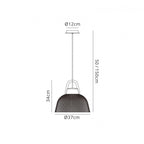 M6211 Kinke Outdoor Pendant 1 Light Anthracite