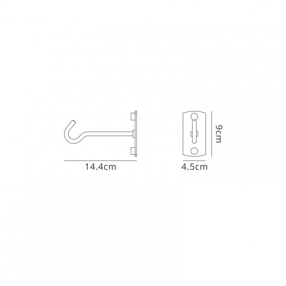 M6214 Kinke Outdoor Hook Plate Anthracite