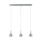 M5161 Khalifa Linear Pendant 3 Light GU10 Line Polished Chrome