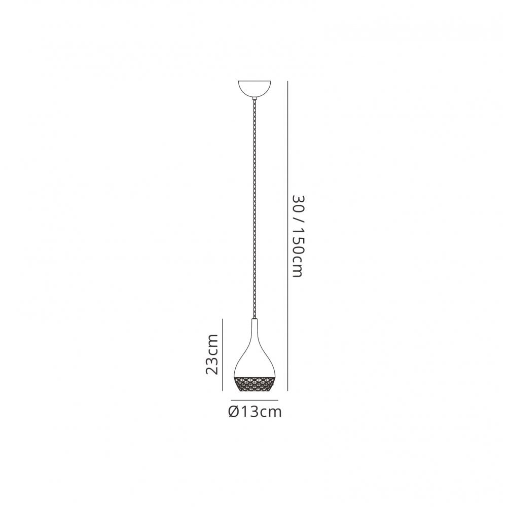 M5165 Khalifa Pendant 1 Light GU10 Copper