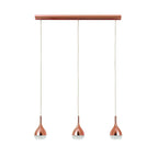 M5166 Khalifa Linear Pendant 3 Light GU10 Line Copper