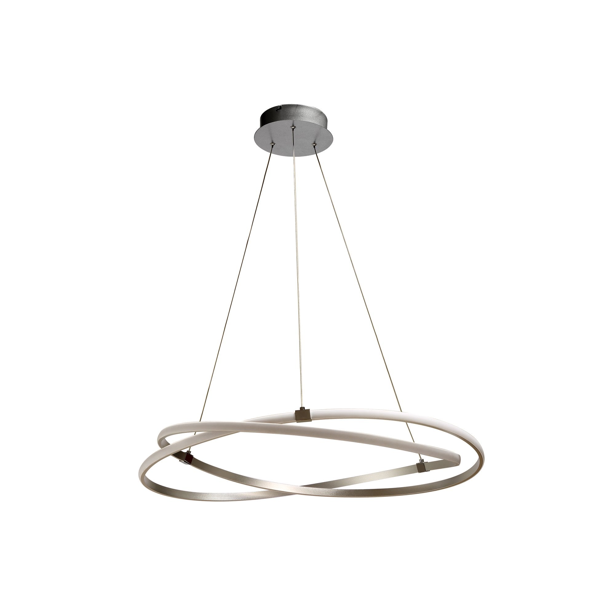 M5380 Infinity Pendant 42W LED Silver/Polished Chrome/White Acrylic