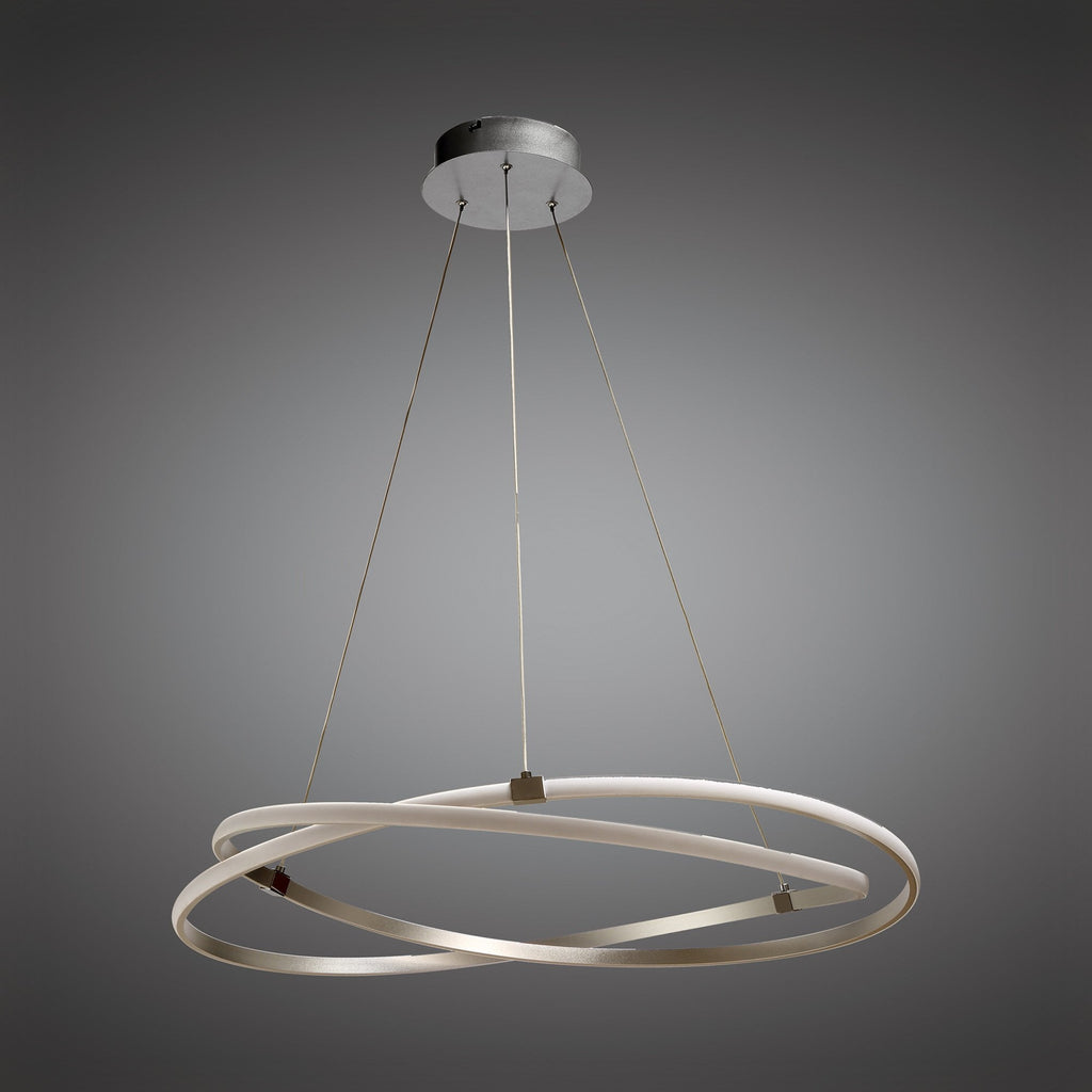 M5380 Infinity Pendant 42W LED Silver/Polished Chrome/White Acrylic
