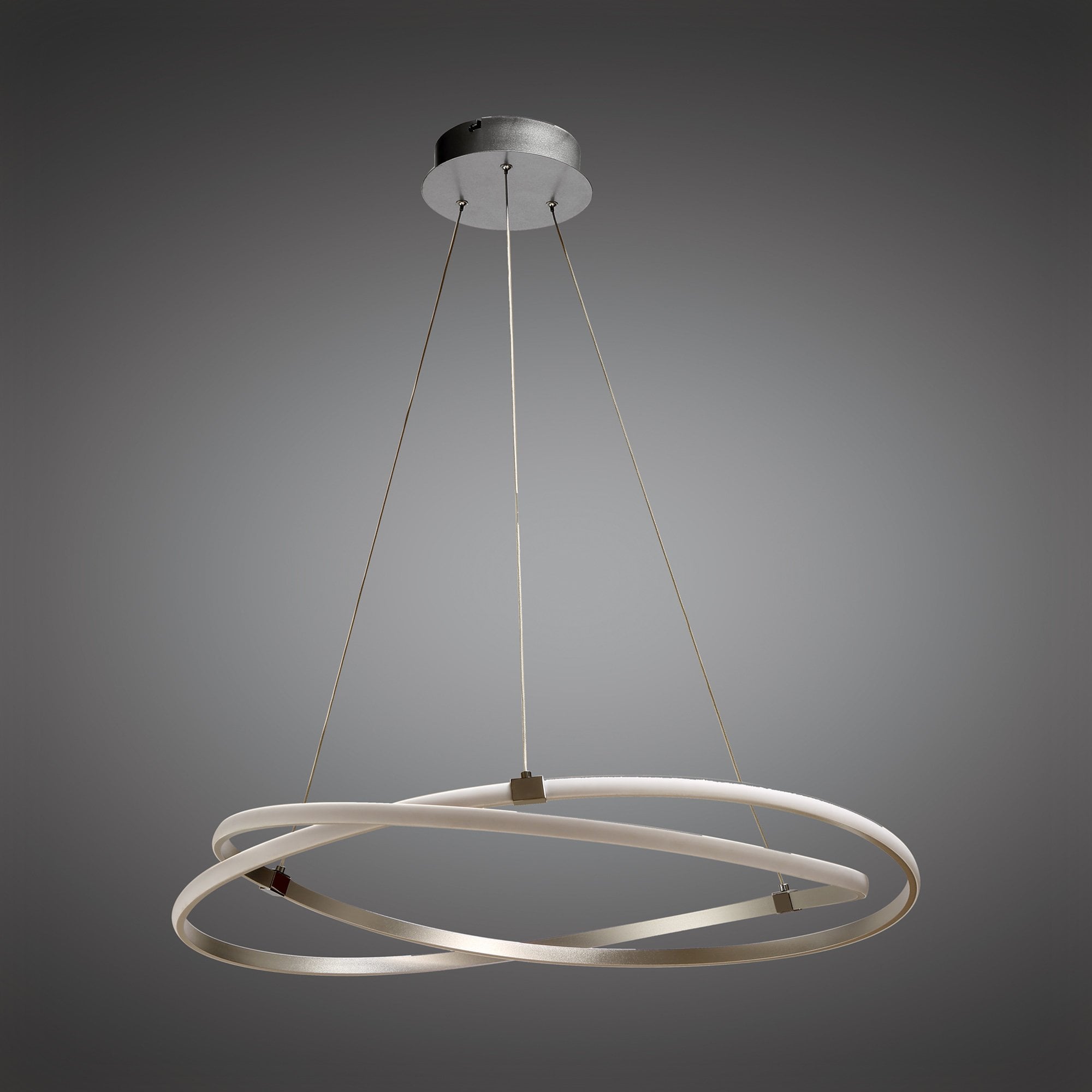 M5380 Infinity Pendant 42W LED Silver/Polished Chrome/White Acrylic