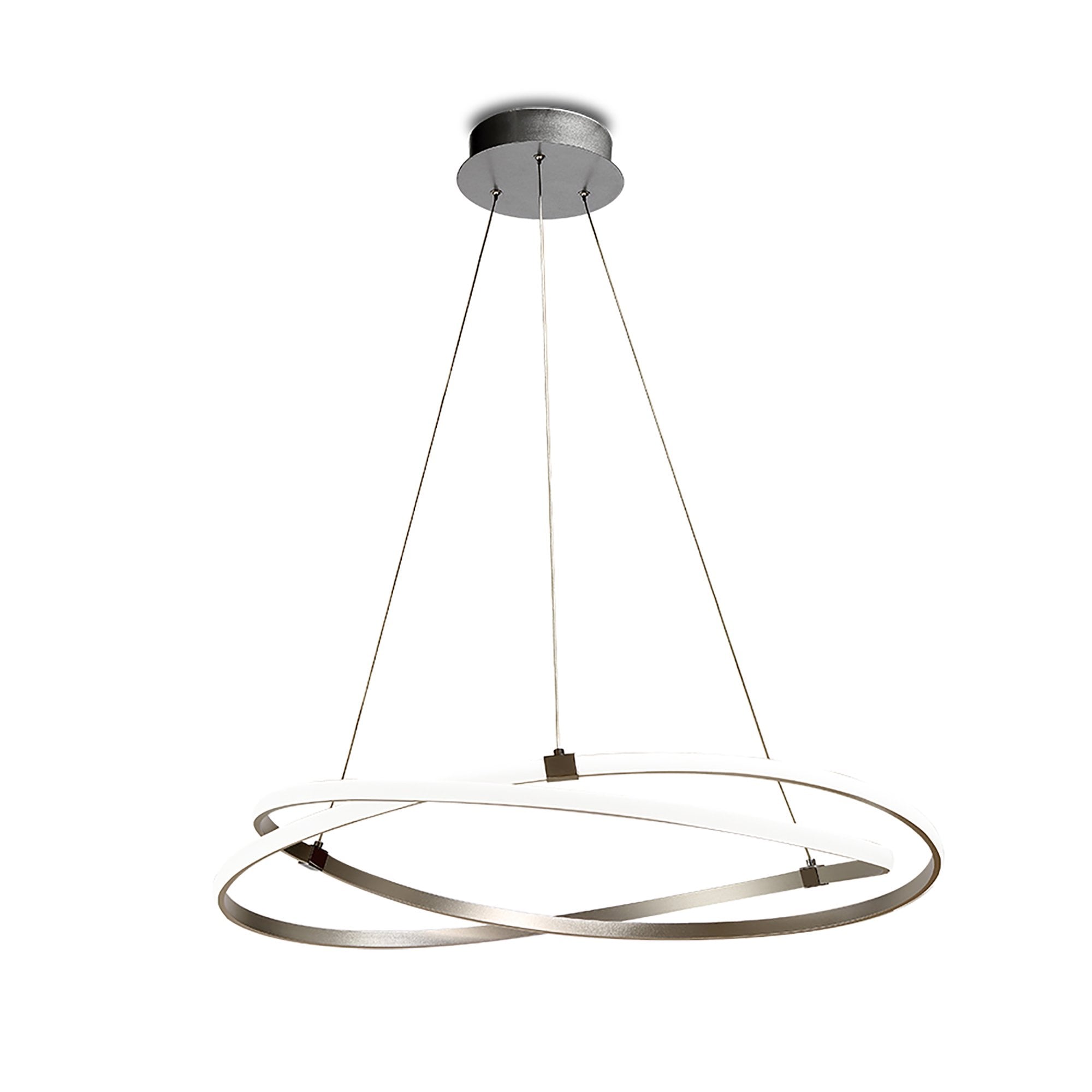M5381 Infinity Pendant 60W LED Silver/Polished Chrome/White Acrylic