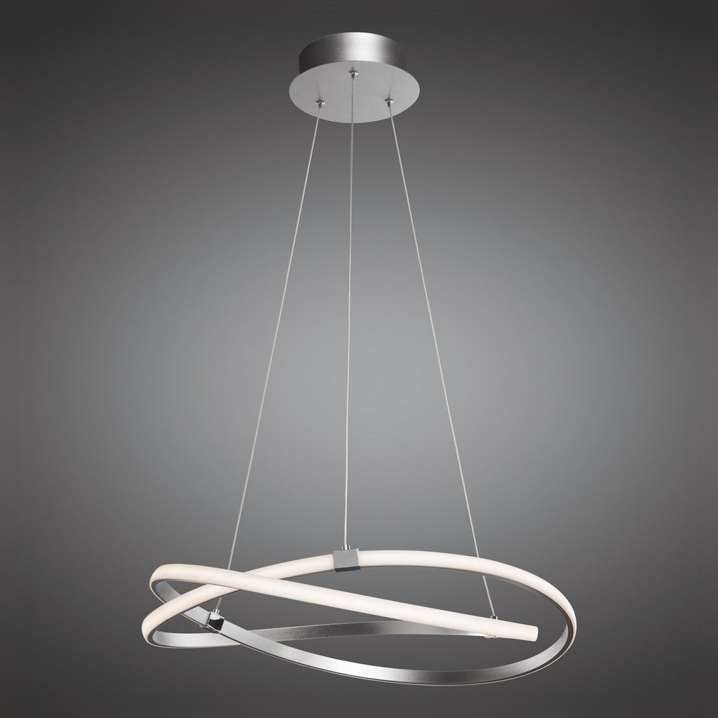 M5381 Infinity Pendant 60W LED Silver/Polished Chrome/White Acrylic