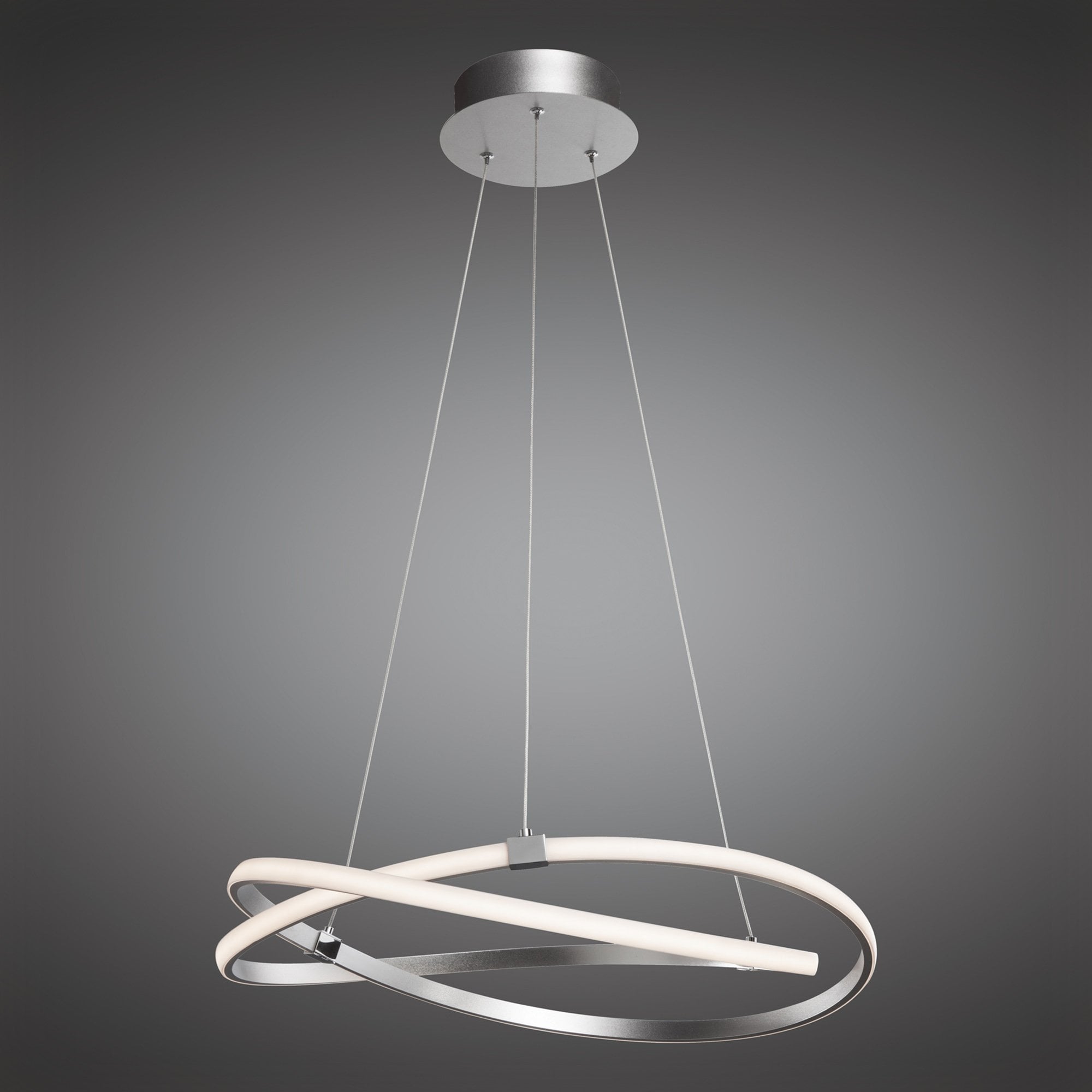 M5381 Infinity Pendant 60W LED Silver/Polished Chrome/White Acrylic