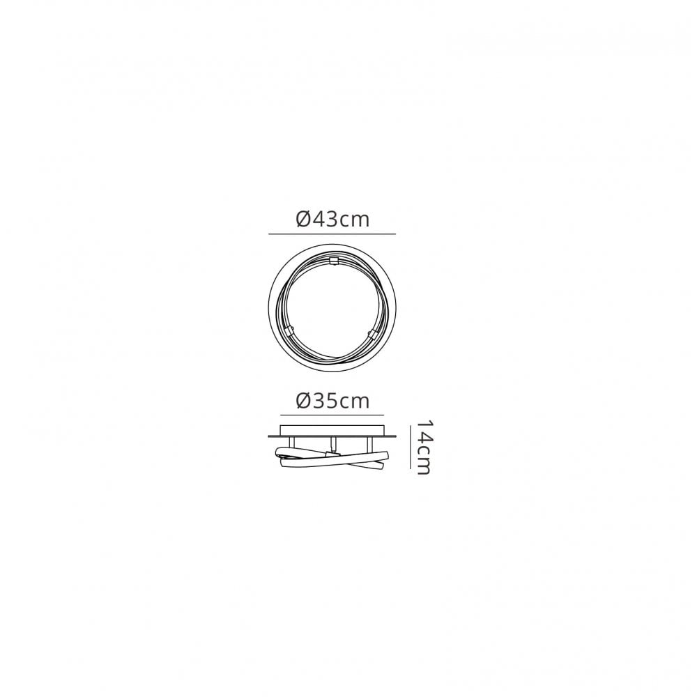 M5382 Infinity Flush 30W LED Silver/Polished Chrome/White Acrylic