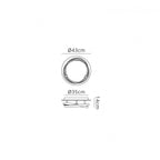 M5382 Infinity Flush 30W LED Silver/Polished Chrome/White Acrylic