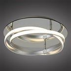 M5382 Infinity Flush 30W LED Silver/Polished Chrome/White Acrylic