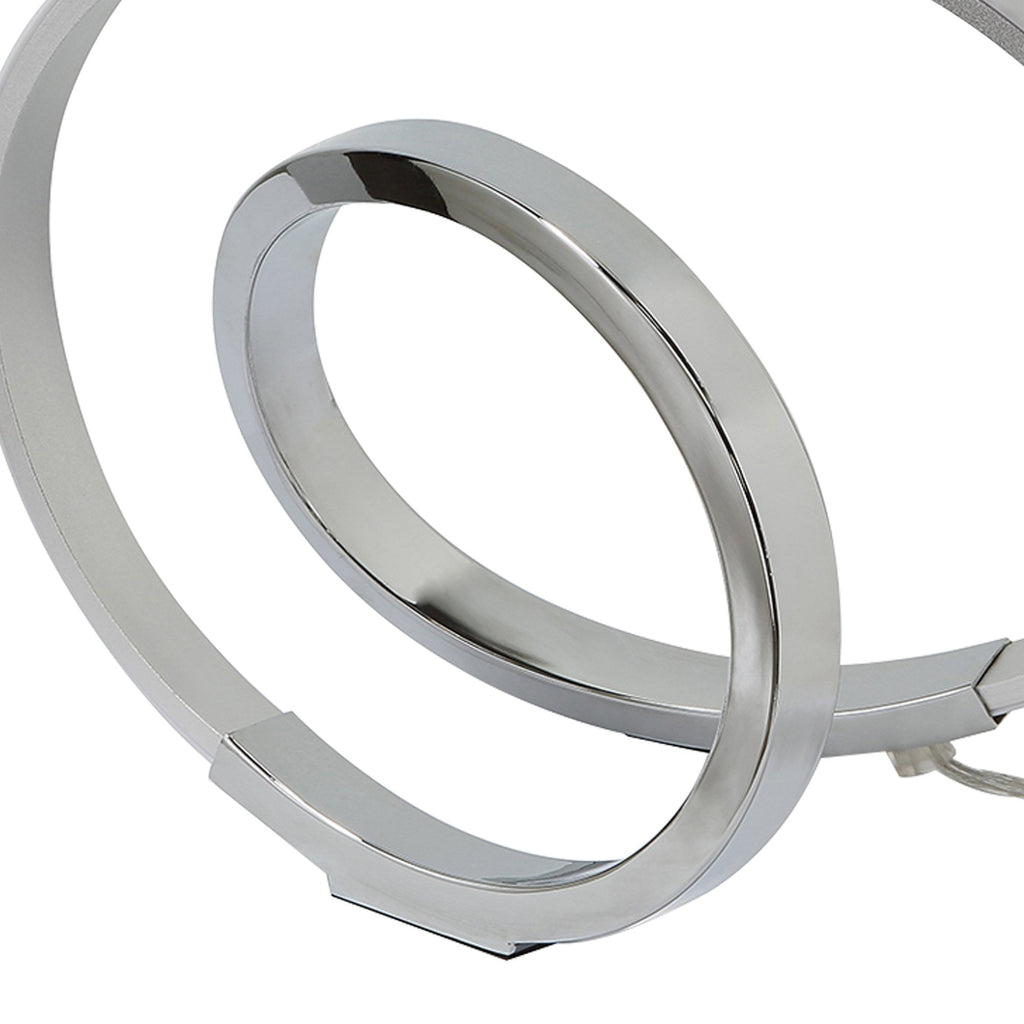 M5383 Infinity Table Lamp 12W LED Silver/Polished Chrome/White Acrylic