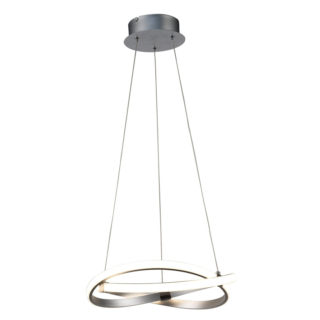 M5384 Infinity Pendant 30W LED Silver/Polished Chrome/White Acrylic