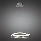 M5384 Infinity Pendant 30W LED Silver/Polished Chrome/White Acrylic