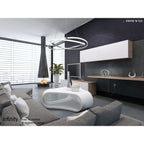 M5384 Infinity Pendant 30W LED Silver/Polished Chrome/White Acrylic