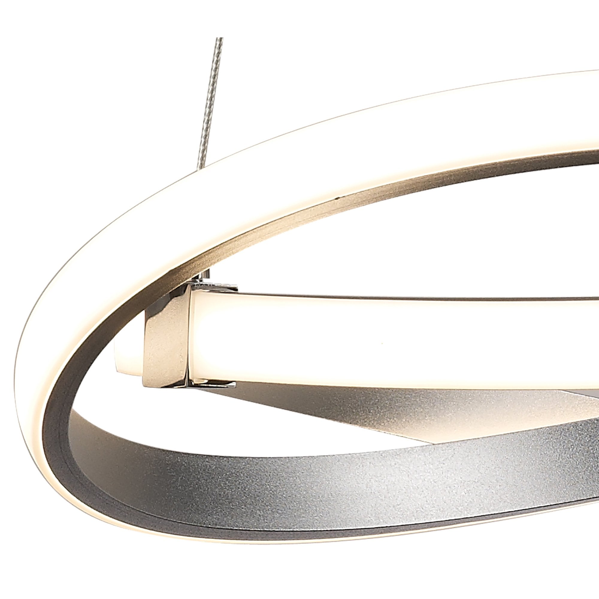 Infinity Pendant 30W LED Silver/Polished Chrome/White Acrylic