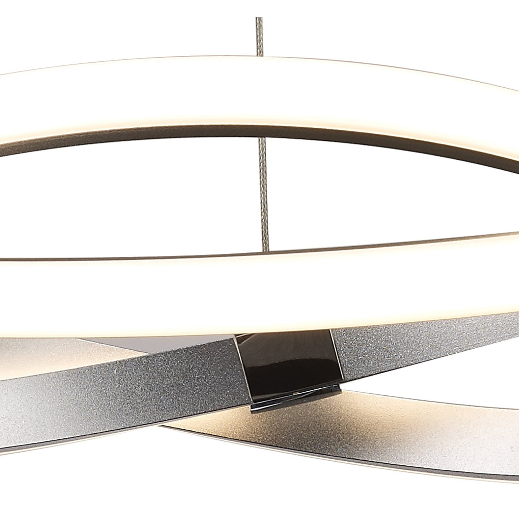 M5384 Infinity Pendant 30W LED Silver/Polished Chrome/White Acrylic