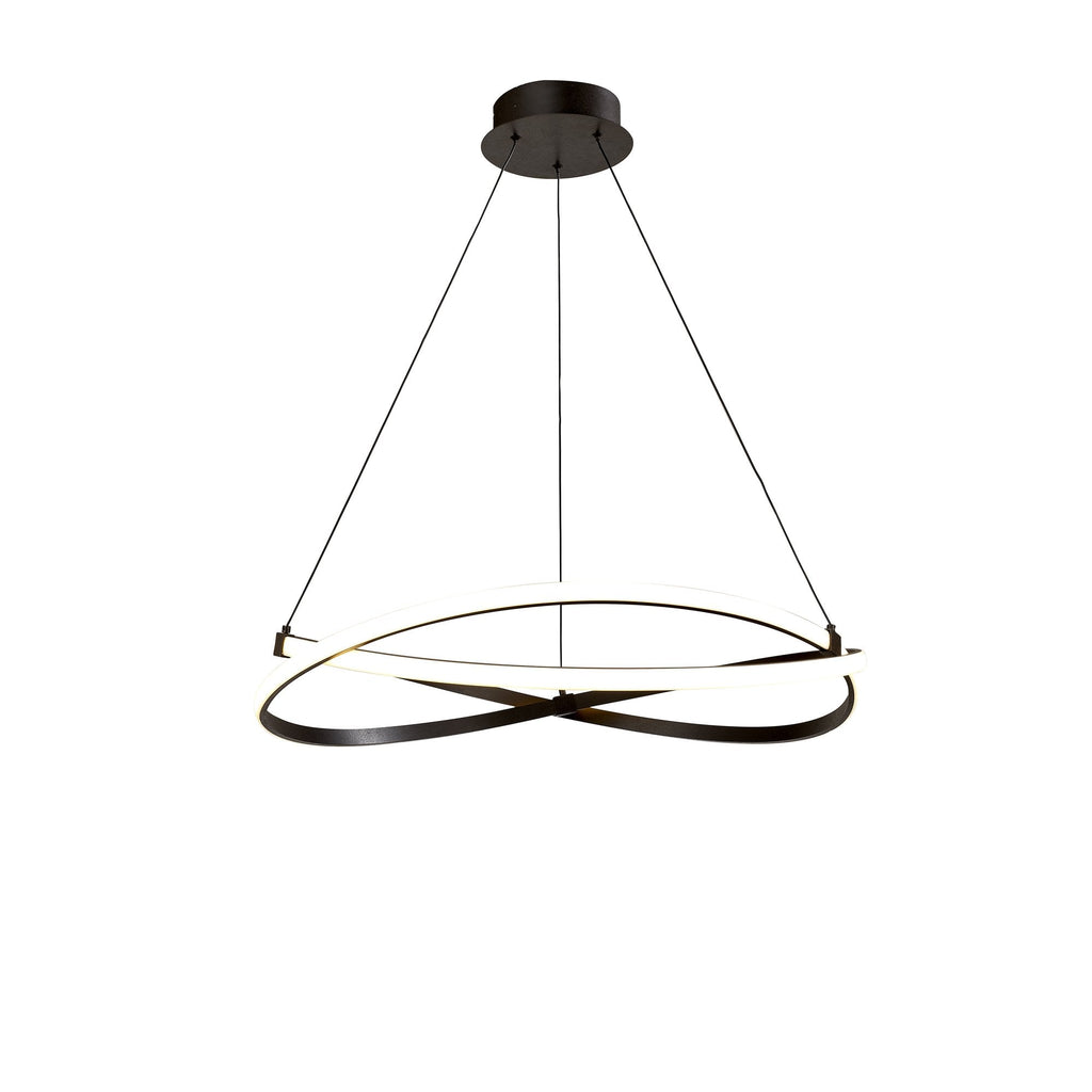 M5390 Infinity Pendant 42W LED Brown Oxide/White Acrylic
