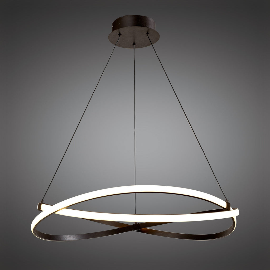 M5390 Infinity Pendant 42W LED Brown Oxide/White Acrylic