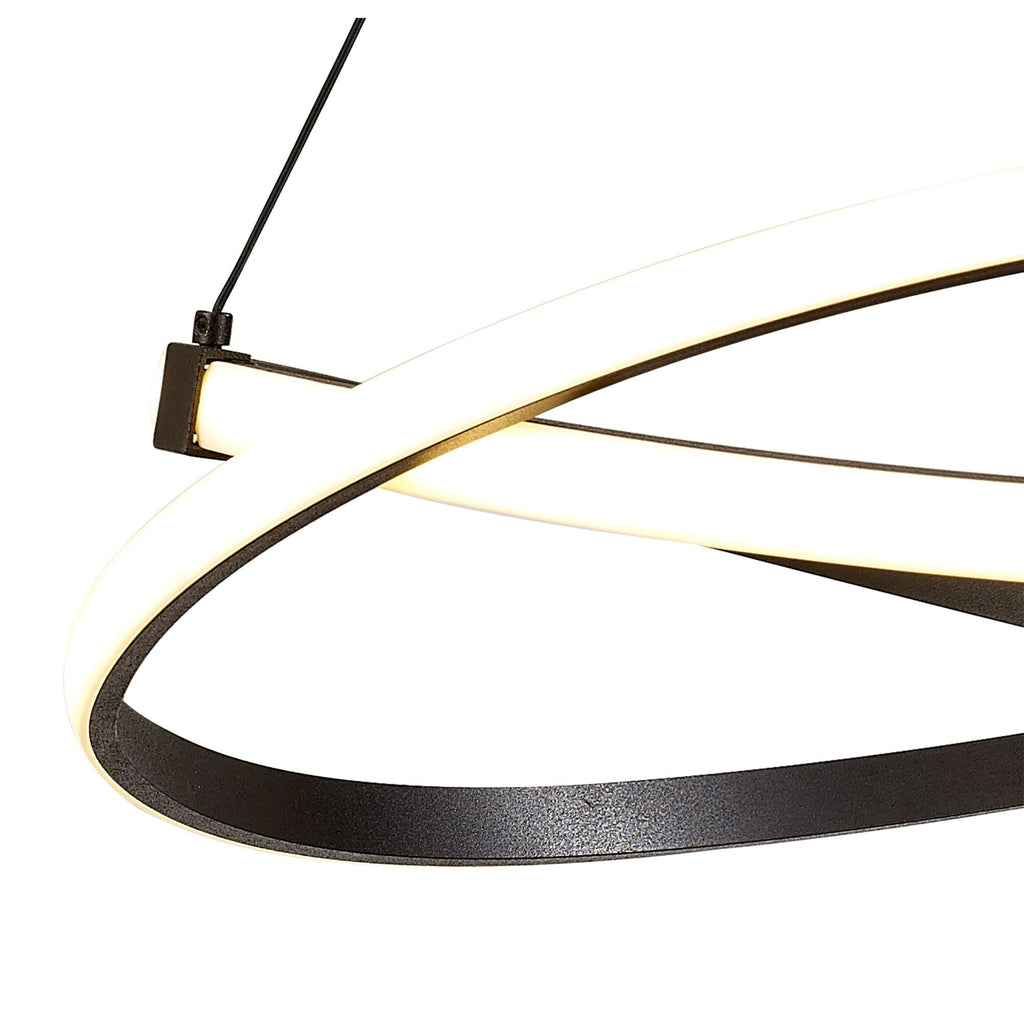 M5390 Infinity Pendant 42W LED Brown Oxide/White Acrylic