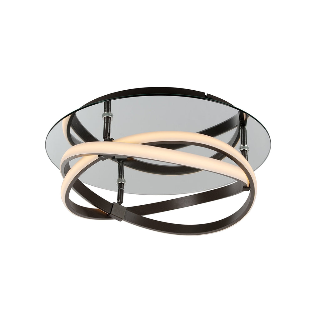 M5392 Infinity Flush 30W LED Brown Oxide/White Acrylic/Clear Mirror