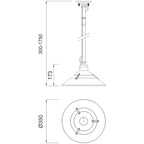 M5431 Industrial Ceiling 1 Light 40W E27 Medium Sand Metal Beige Belt