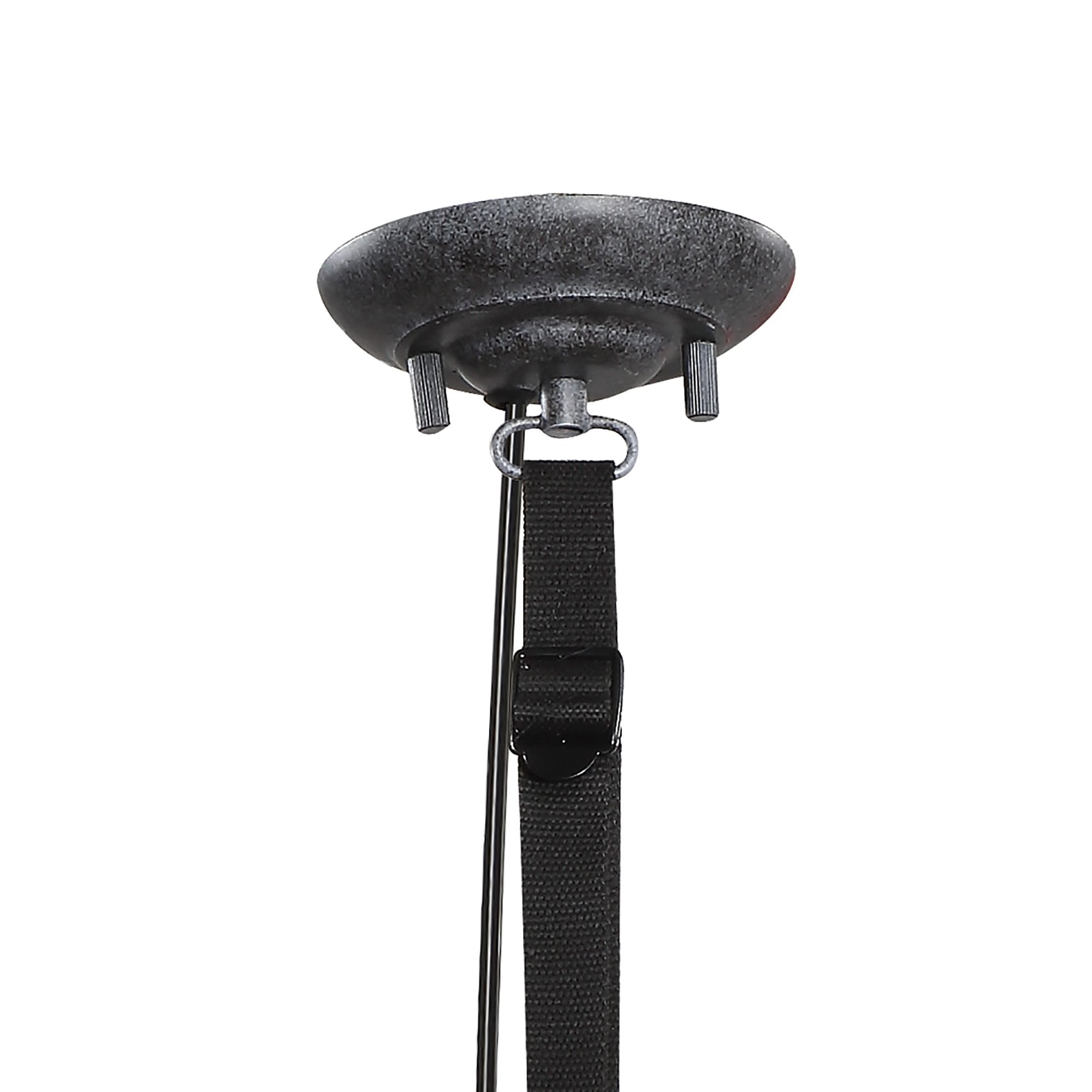 M5441 Industrial Ceiling 1 Light 40W E27 Medium Oxide Metal Black Belt