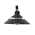 M5441 Industrial Ceiling 1 Light 40W E27 Medium Oxide Metal Black Belt