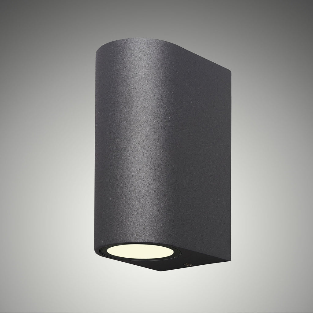 M6510 Kandanchu Outdoor Round Wall Lamp 2 Light Anthracite