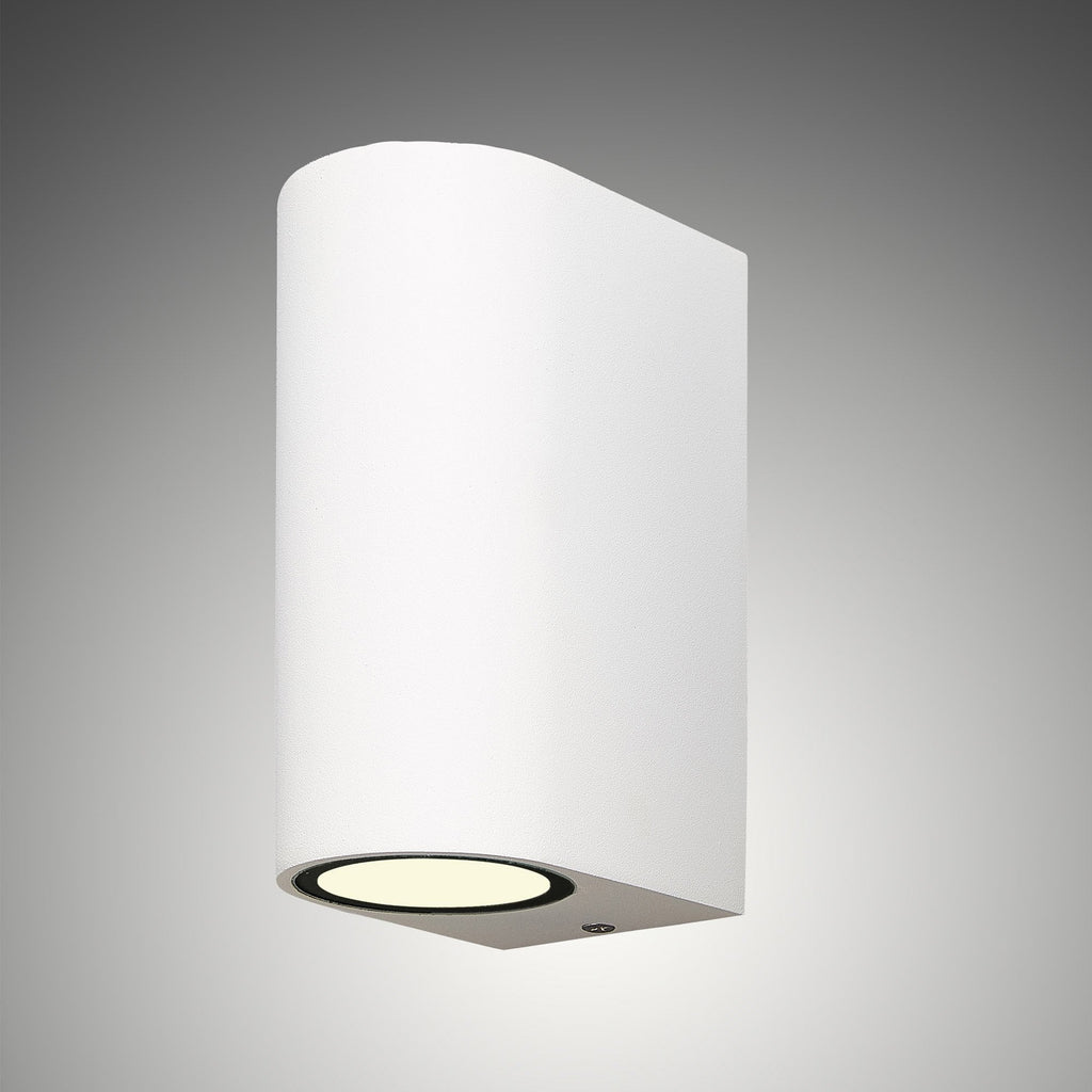 M6511 Kandanchu Outdoor Round Wall Lamp 2 Light Sand White