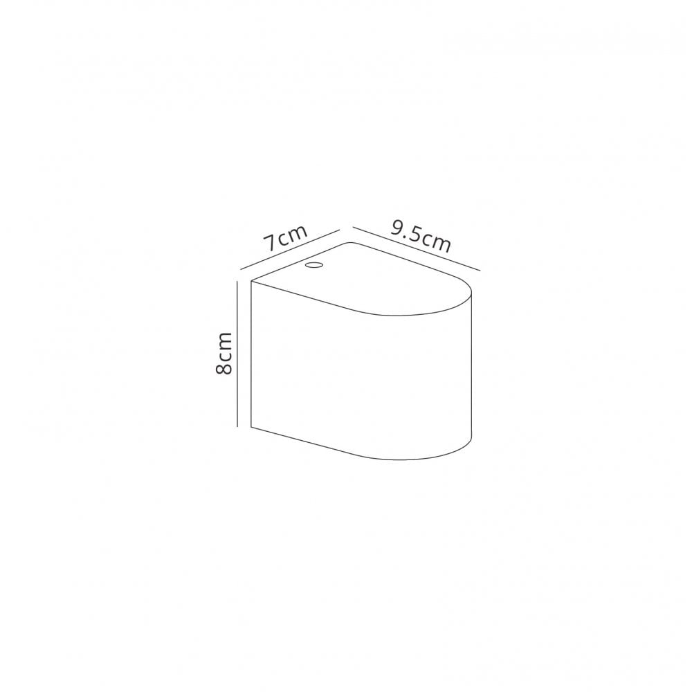 M6512 Kandanchu Outdoor Round Wall Lamp 1 Light Anthracite (S)
