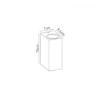 M6515 Kandanchu Outdoor Square Wall Lamp 2 Light Sand White