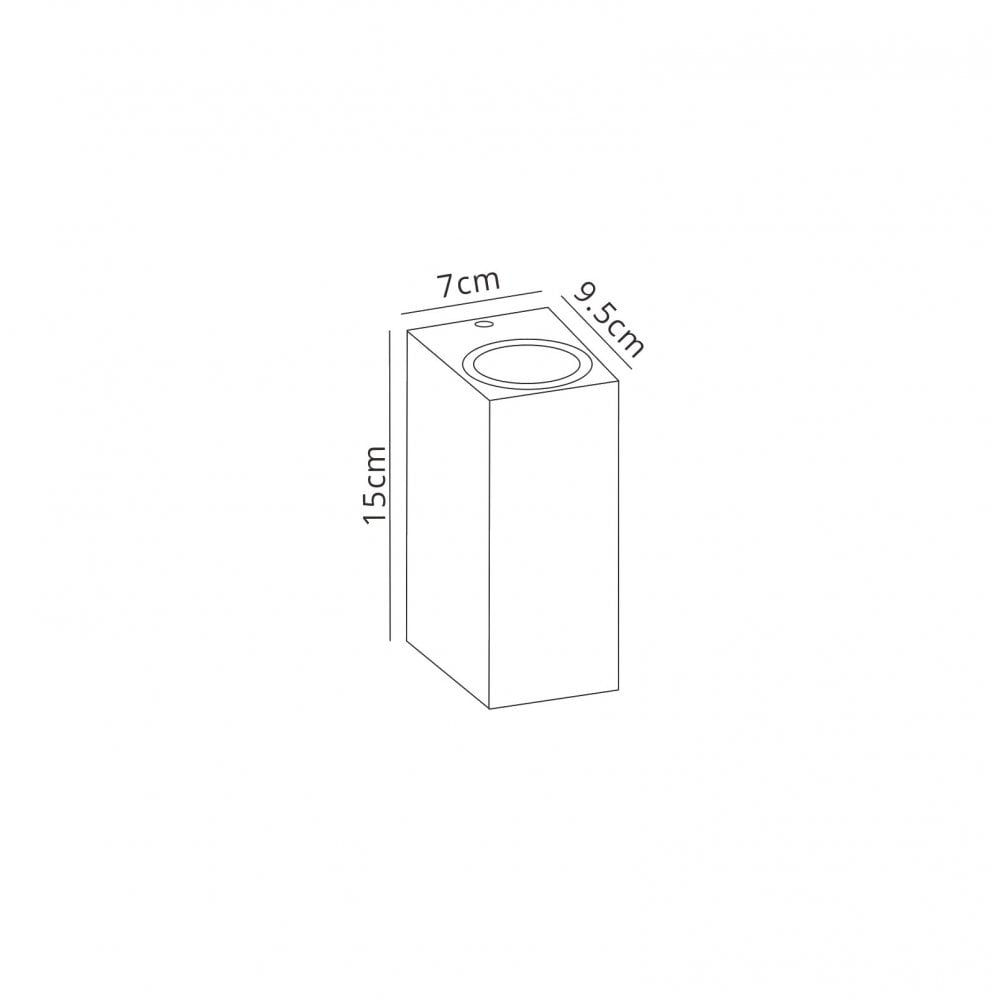 M6515 Kandanchu Outdoor Square Wall Lamp 2 Light Sand White