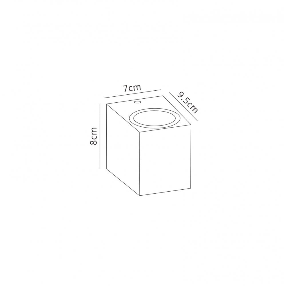 M6516 Kandanchu Outdoor Square Wall Lamp 1 Light Anthracite