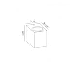 M6517 Kandanchu Outdoor Square Wall Lamp 1 Light Sand White