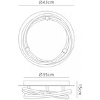 M6609 Infinity II Ceiling 30W LED Chrome/White Acrylic/Clear Mirror