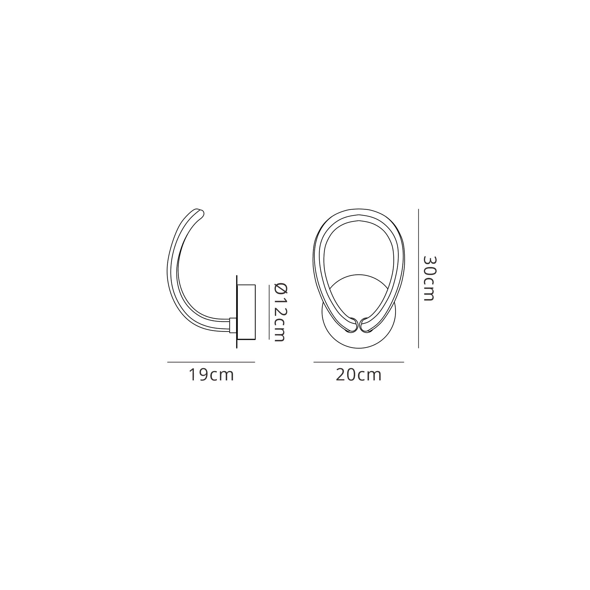 M6617 Knot II Wall Lamp 12W LED Chrome