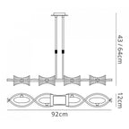 M0880AB Kromo Linear Telescopic 4 Light G9 Line Antique Brass