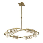 M0887AB Kromo Telescopic 6 Light G9 Round Antique Brass