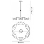 M0887AB Kromo Telescopic 6 Light G9 Round Antique Brass