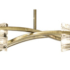 M0887AB Kromo Telescopic 6 Light G9 Round Antique Brass