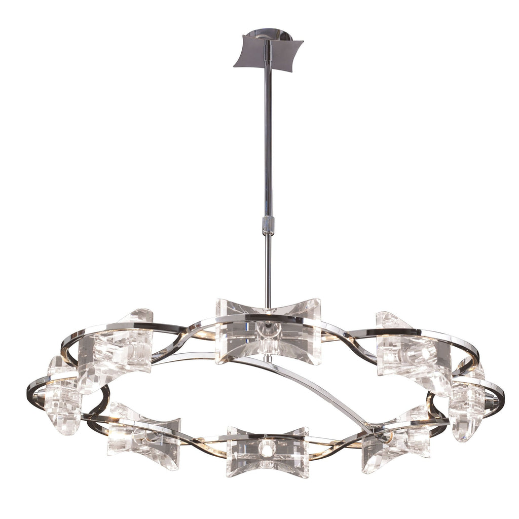 M0888 Kromo Telescopic 8 Light G9 Round Polished Chrome