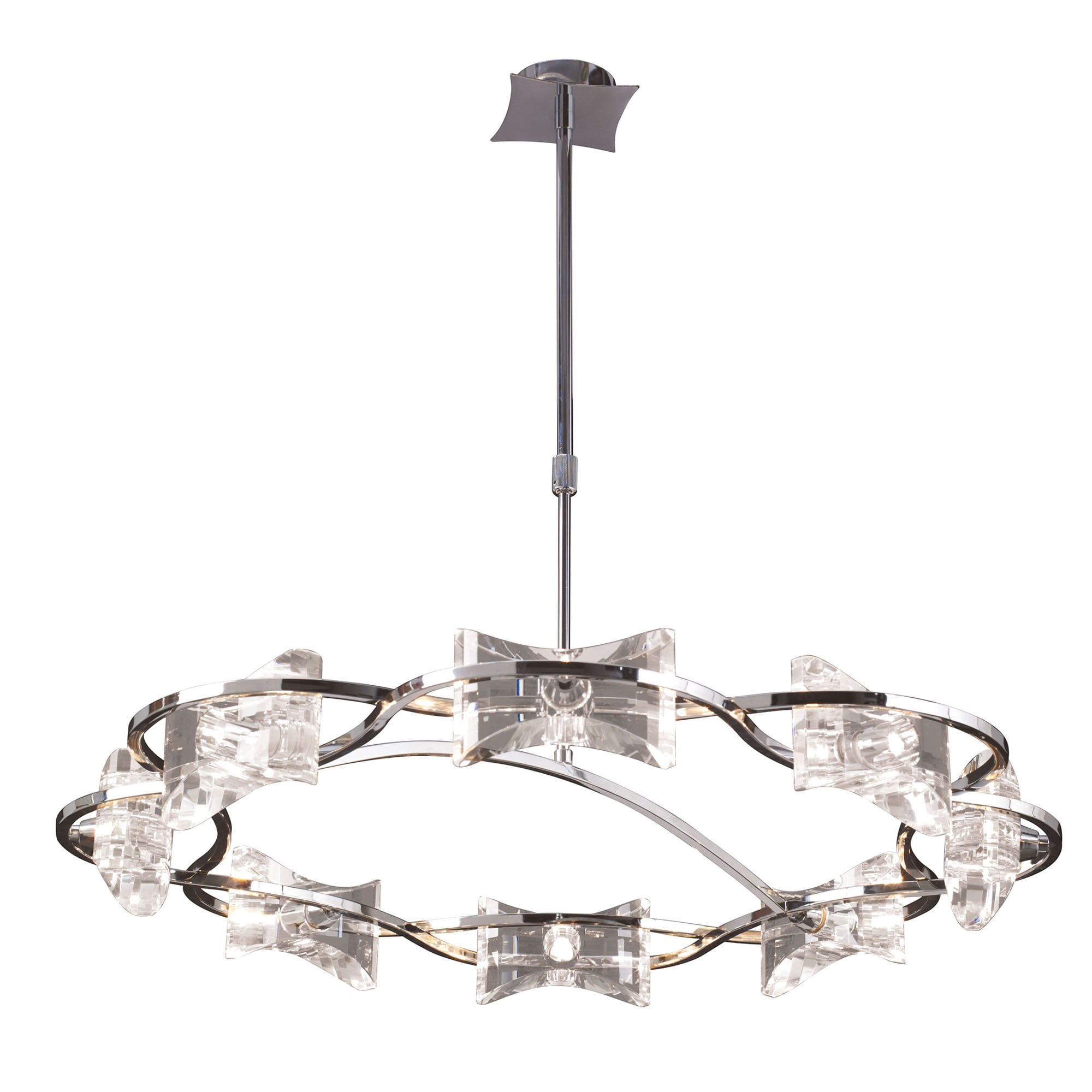 M0888 Kromo Telescopic 8 Light G9 Round Polished Chrome