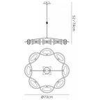 M0888 Kromo Telescopic 8 Light G9 Round Polished Chrome