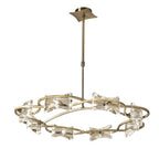 M0888AB Kromo Telescopic 8 Light G9 Round Antique Brass
