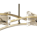 M0888AB Kromo Telescopic 8 Light G9 Round Antique Brass